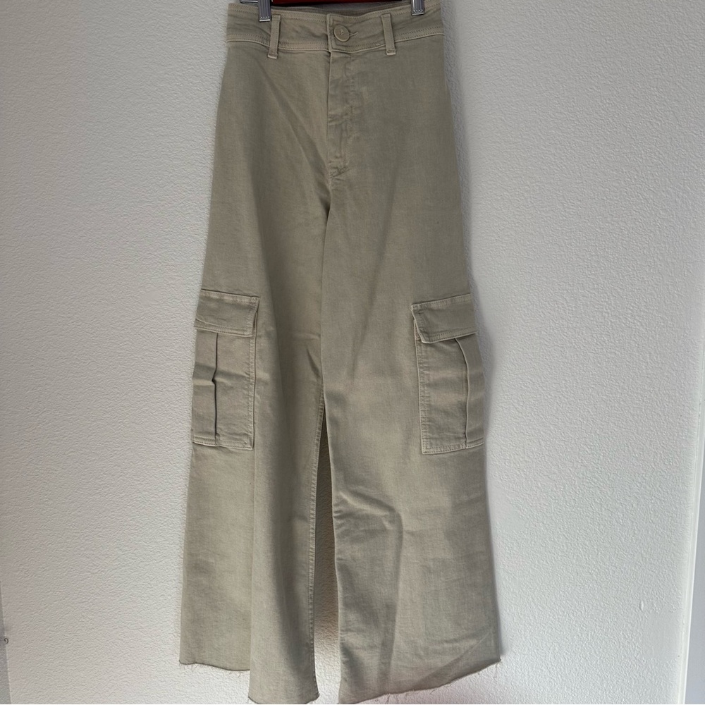 Zara Women's High Waisted Wide Leg Cargo Pants‎ Size 0 - Picture 11 of 14